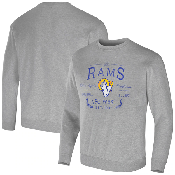 Men's Gray Los Angeles Rams Darius Rucker Collection Pullover Sweatshirt